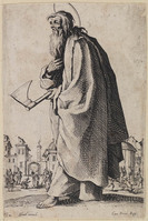 KG 10103
<br/>
Judas Taddeüs ("Grote Apostelserie")
<br/>
<em>Callot, Jacques (1592 - 1635)</em>